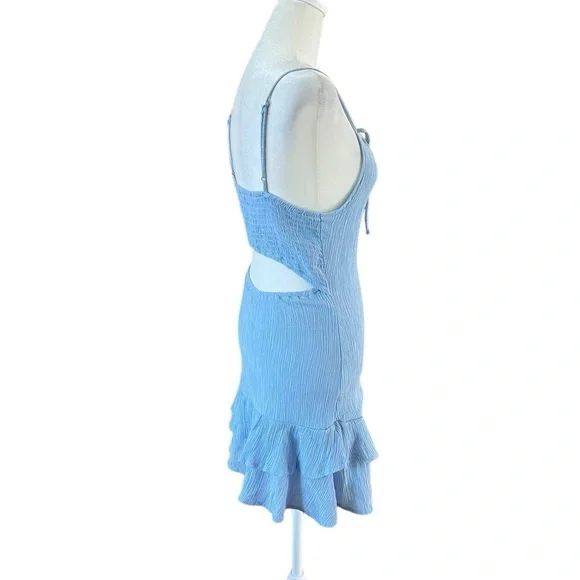 Love Tree Baby Blue Mini Dress Spaghetti Strap Large - Picture 2 of 8